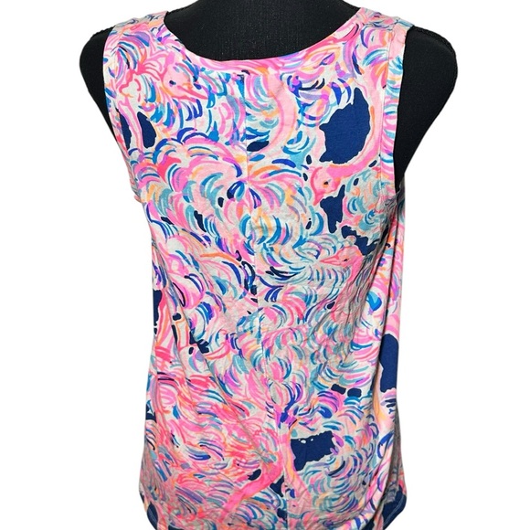 Lilly Pulitzer Crayton Pelican Pink Head in the Sand Tank with pocket Size Small - Picture 2 of 5